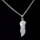 Moonstone Feather 92.5 Sterling Silver Pendant Jewelry