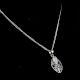Starry Flower 92.5 Sterling Silver Pendant Jewelry With White Stone