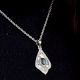 Semi Precious 92.5 Sterling Silver Pendant Necklace