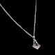 Triangular Spiral Design 92.5 Sterling Silver Pendant Necklace