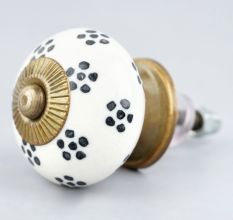 Black Tiny Flower Cabinet Knob