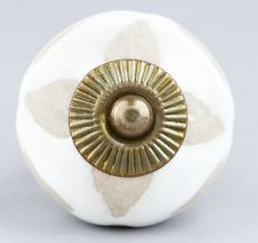 White Etched Ceramic Knob-30