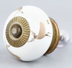 Golden Running Rein Deer Pattern Ceramic Drawer Knob