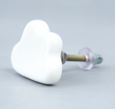 White Cloud Ceramic Knob