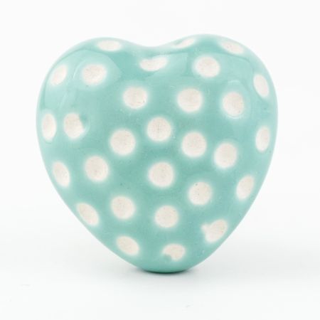 Sage Green Etched Heart Knob