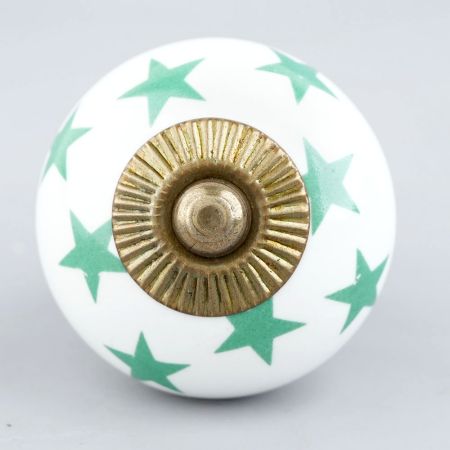 Sea Green Star Drawer Knob