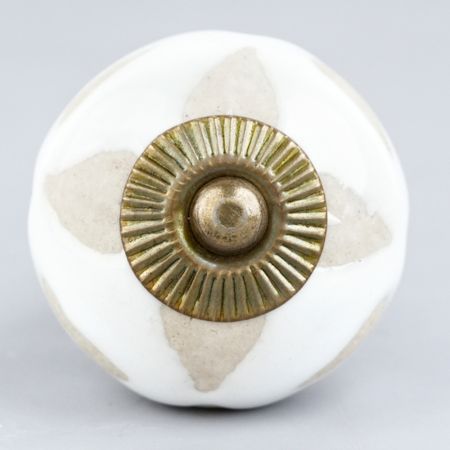 White Etched Ceramic Knob-30