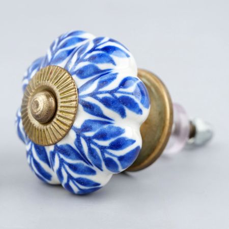 Blue Leaf Medium Knob