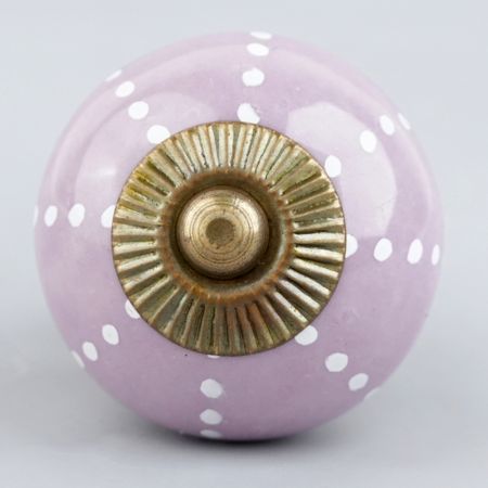 Purple Ceramic Floral Cabinet Knob