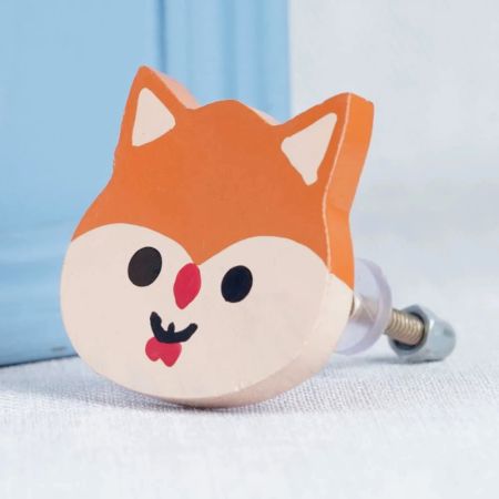 Multicolor Wooden Squirrel Drawer Knob