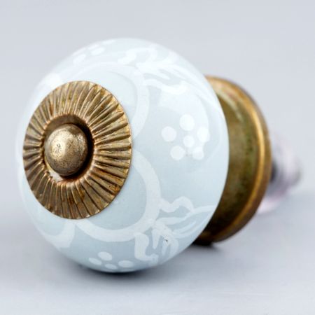 Sage Green Floral Knob