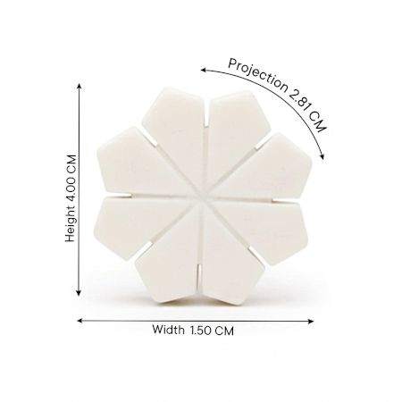 Stone Flower Shaped White Drawer Knob-1 Piece