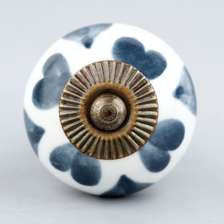 Grey Heart Ceramic Knob (1)