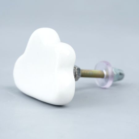 White Cloud Ceramic Knob
