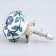 Blue Tiny Flower Leaf Cabinet Knob