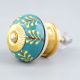 Yellow Leaf Ceramic Cabinet Knob