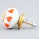 Orange Heart Painted Knob
