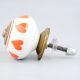 Orange Heart Painted Knob