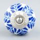 Navy Blue Leaf Ceramic Knob