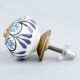 Handpainted Turquoise Floral Ceramic Knob