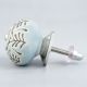 Grey Leaf Embossed Ceramic Knob