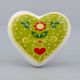 Green Heart Ceramic Knob