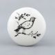 Black White Bird Knob