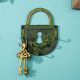 Bronze Decor Hooks Padlock Key Hooks with Patina