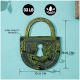 Bronze Decor Hooks Padlock Key Hooks with Patina