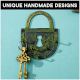 Bronze Decor Hooks Padlock Key Hooks with Patina