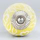 Yellow Leaf Ceramic Floral Drawer Knob Online