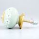 Sage Green And White Tiny Flower Ceramic Drawer Knob Online