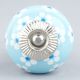 Turquoise Tiny Flowers Ceramic Knobs Online