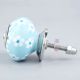 Turquoise Tiny Flowers Ceramic Knobs Online