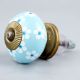 Turquoise Tiny Flowers Ceramic Knobs Online