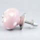 Pink Polka Dotted Small Ceramic Cabinet Knobs