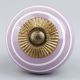 Purple Striped Small Ceramic Knobs