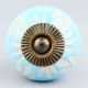 Turquoise Etched Ceramic Knob 39