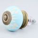 Turquoise Etched Ceramic Knob 39
