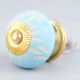 Turquoise Etched Ceramic Knob 39
