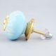 Turquoise Etched Ceramic Knob 39