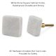 White Stone Square Cabinet Knobs Online-1 Piece