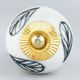 White Ceramic Floral Dresser Knob