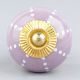 Purple Ceramic Floral Cabinet Knob