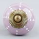 Purple Ceramic Floral Cabinet Knob