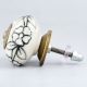 Black Flower Dresser Knob
