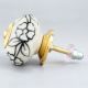 Black Flower Dresser Knob