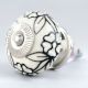 Black Flower Dresser Knob