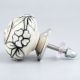 Black Flower Dresser Knob