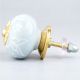 Sage Green Floral Knob